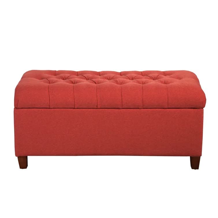 Nathalia 2 Seater Fabric Storage Ottoman Bench Sette Pouffe Puffy for Foot Rest - Torque India