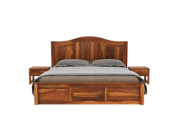 Nectar Sheesham Wood Bed with Box Storage - Torque India