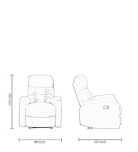 Niccolo 1 Seater Fabric Manual Recliner - Torque India