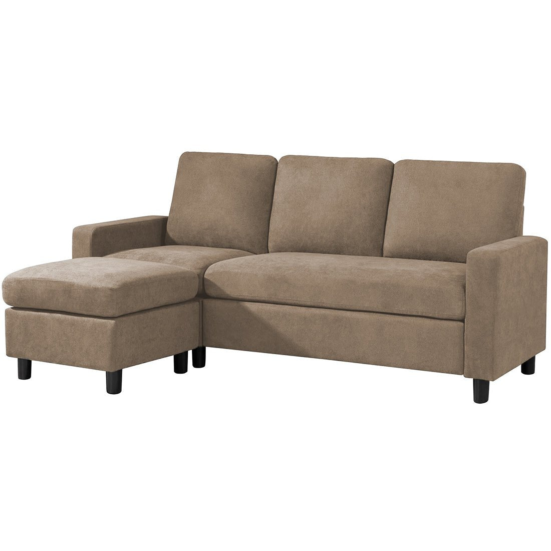 Notch 4 Seater Reversible Modular Sofa & Chaise with Ottoman - Torque India