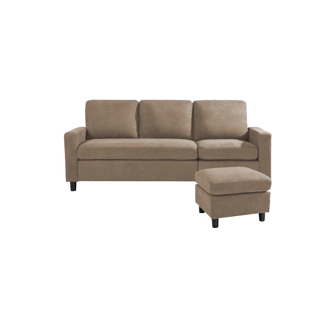 Notch 4 Seater Reversible Modular Sofa & Chaise with Ottoman - Torque India