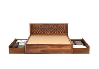 Persia Sheesham Wood Bed with Box Storage - Torque India