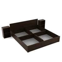Rosa King Size Bed With Box Storage For Bedroom (Brown) - Torque India