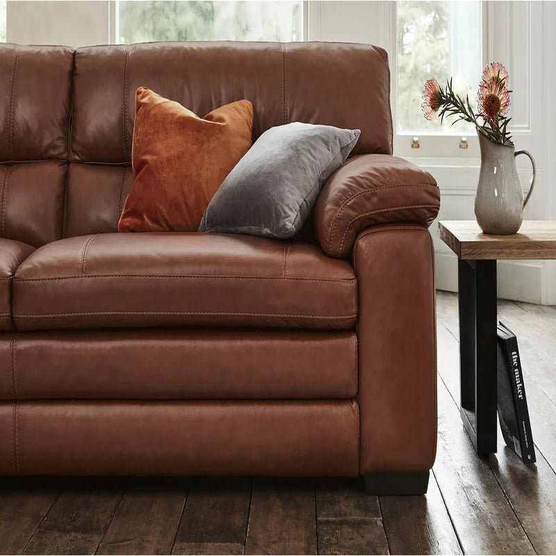 Slouch 3 Seater Leatherette Sofa For Living Room - Torque India