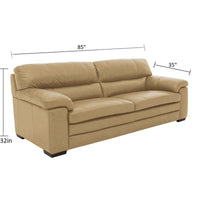 Slouch 3 Seater Leatherette Sofa For Living Room - Torque India