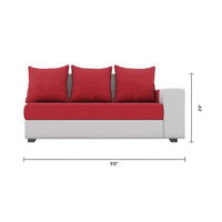 Steffan L Shape 8 Seater Fabric Sofa Set with Centre Table and 2 Puffy - Torque India