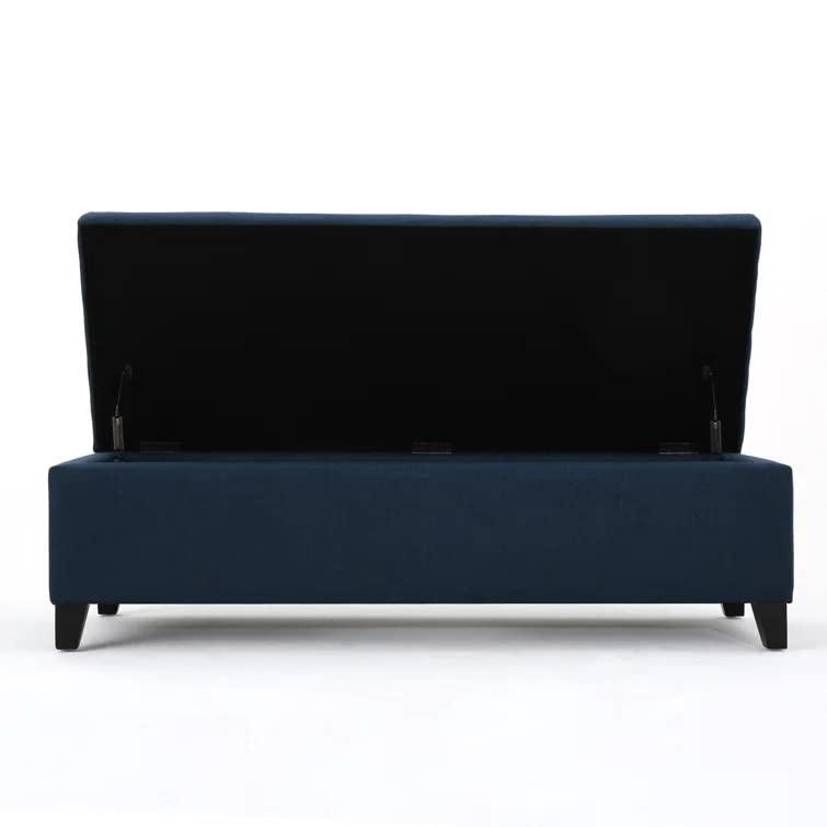 Sydney 2 Seater Fabric Storage Ottoman Bench Sette Pouffe Puffy for Foot Rest - Torque India