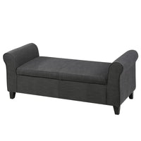 Thomas 2 Seater Fabric Storage Ottoman Bench Sette Pouffe Puffy For Foot Rest - Torque India