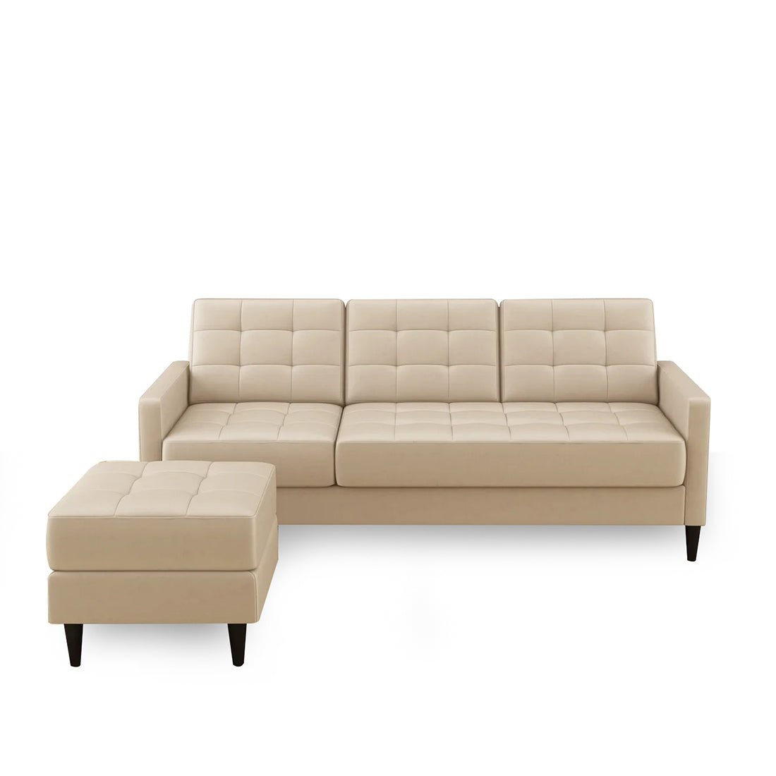 Torque - Alessa 4 Seater Reversible Modular Sofa & Chaise with Ottoman - Torque India