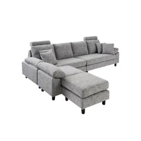 Torque - Ferguson 6 Seater Interchangeable Fabric L Shape Sofa for Living Room | Bedroom | Office - Torque India