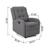 Torque India Adrano Upholstered Fabric One Seater Recliner | 1 Seater Fabric Manual Recliner - Torque India