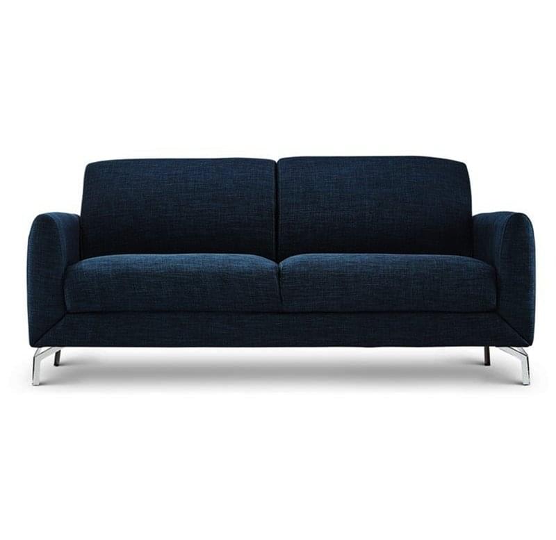 Torque India Amesbury 3 Seater Fabric Sofa For Living Room - Blue - TorqueIndia
