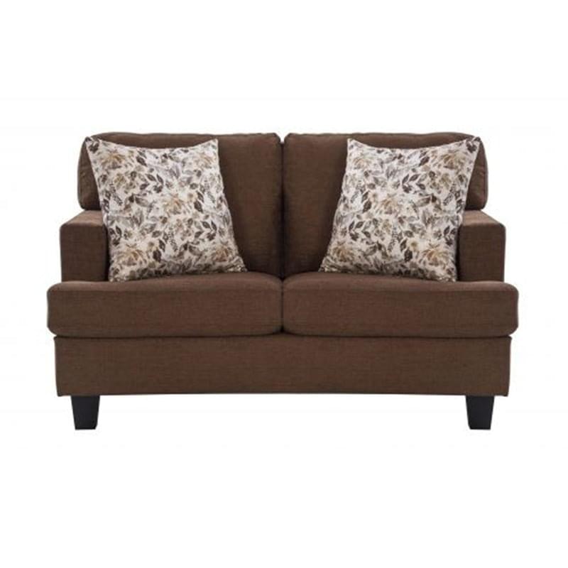 Torque India Apricot 2 Seater Fabric Sofa For Living Room - Brown | 2 Seater Fabric Sofa - TorqueIndia