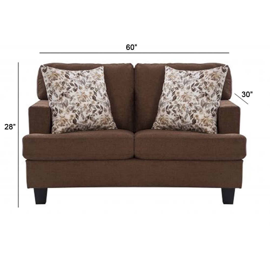 Torque India Apricot 2 Seater Fabric Sofa For Living Room - Brown | 2 Seater Fabric Sofa - Torque India