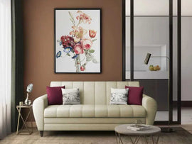 Torque India Bali 3 Seater Fabric Sofa Furniture With 2 Cushion For Living Room And Office | 3 Seater Sofa - Torque India