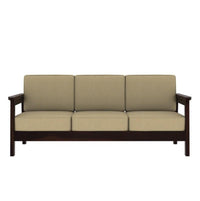 Torque India Carmet 6 Seater Wooden Sofa For Living Room - Dark Brown And Wenge Finish - TorqueIndia