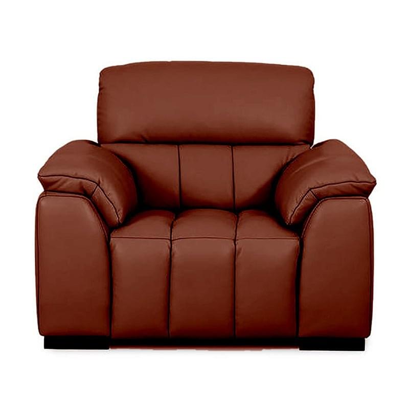 Torque India Casanoy 1 Seater Leather Sofa for Living Room | 1 Seater Leather Sofa - TorqueIndia