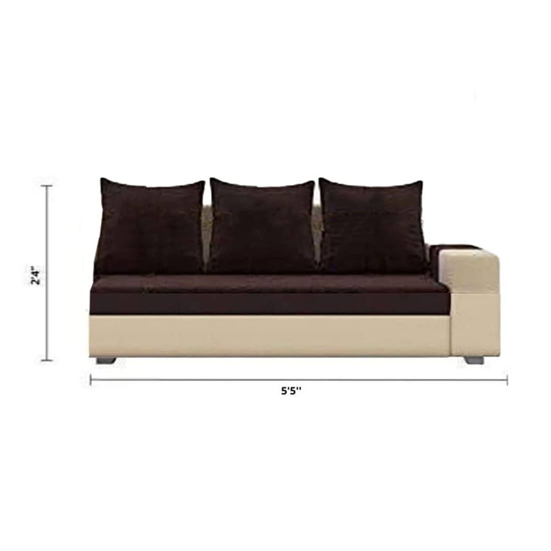 Torque India Christie 6 Seater L Shape Corner Sofa for Living Room | 6 Seater L Shape Sofa - Torque India