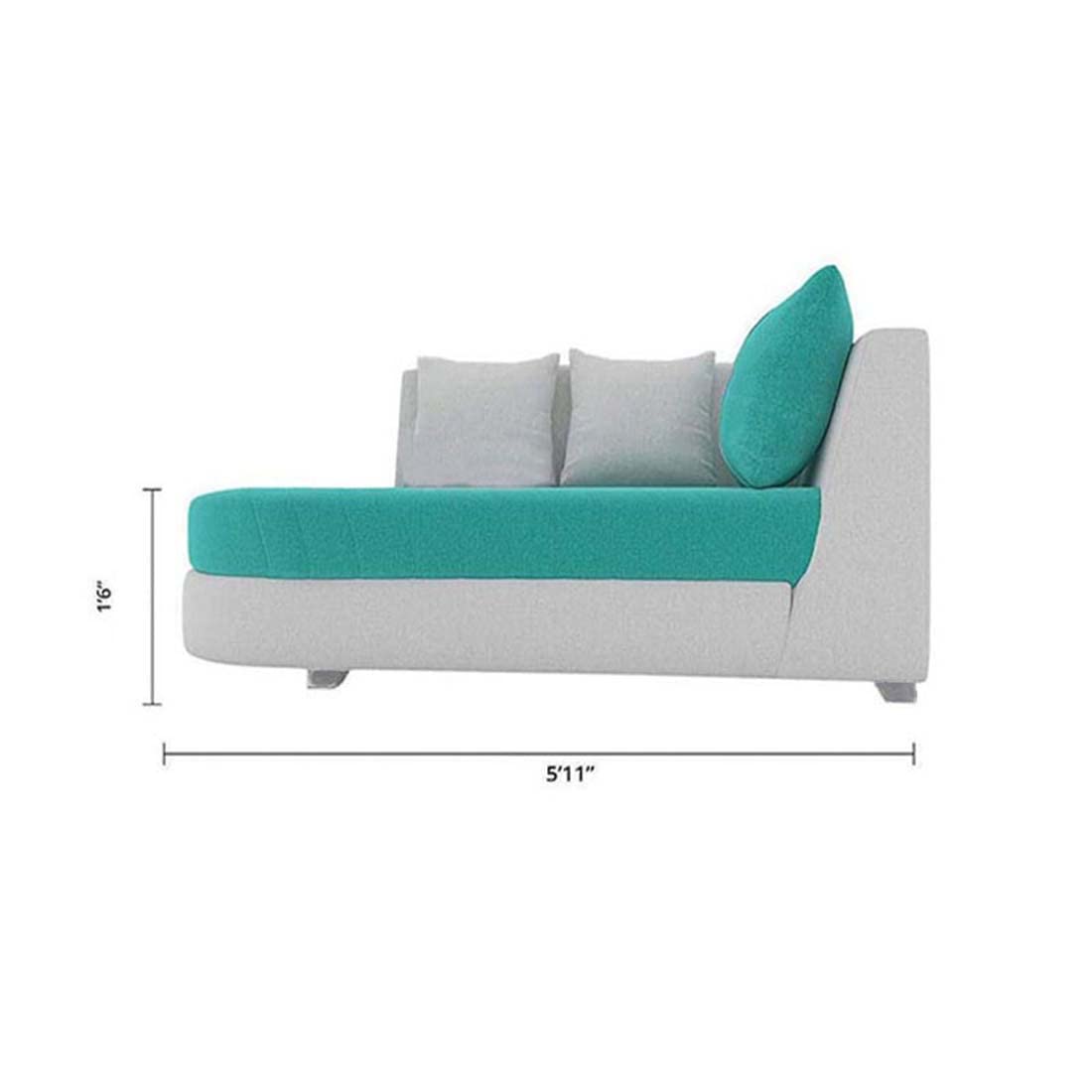 Torque India Christie 6 Seater L Shape Corner Sofa for Living Room | 6 Seater L Shape Sofa - Torque India