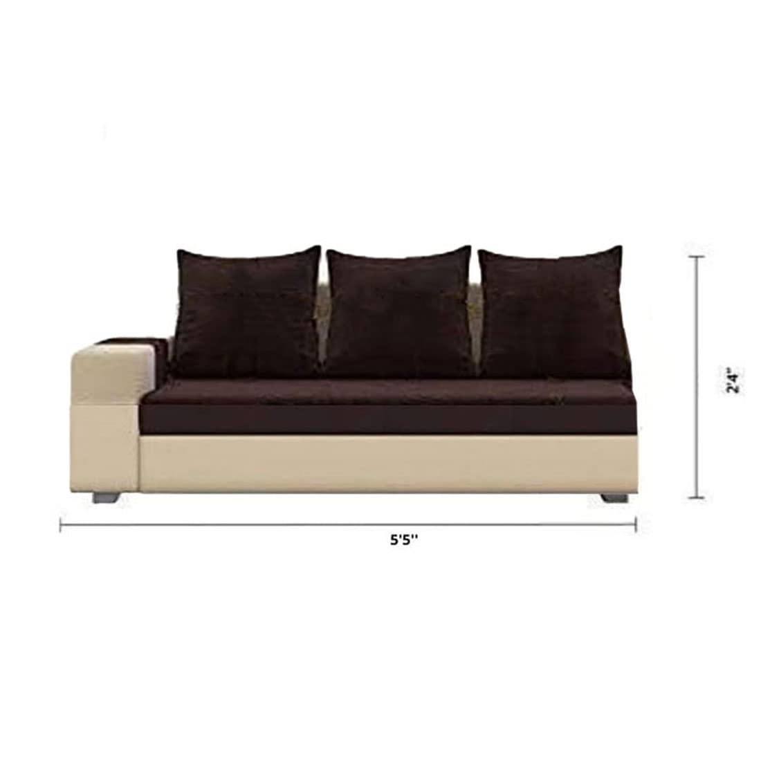 Torque India Christie 6 Seater L Shape Corner Sofa for Living Room | 6 Seater L Shape Sofa - Torque India