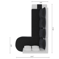Torque India Christie 6 Seater L Shape Corner Sofa for Living Room | 6 Seater L Shape Sofa - Torque India