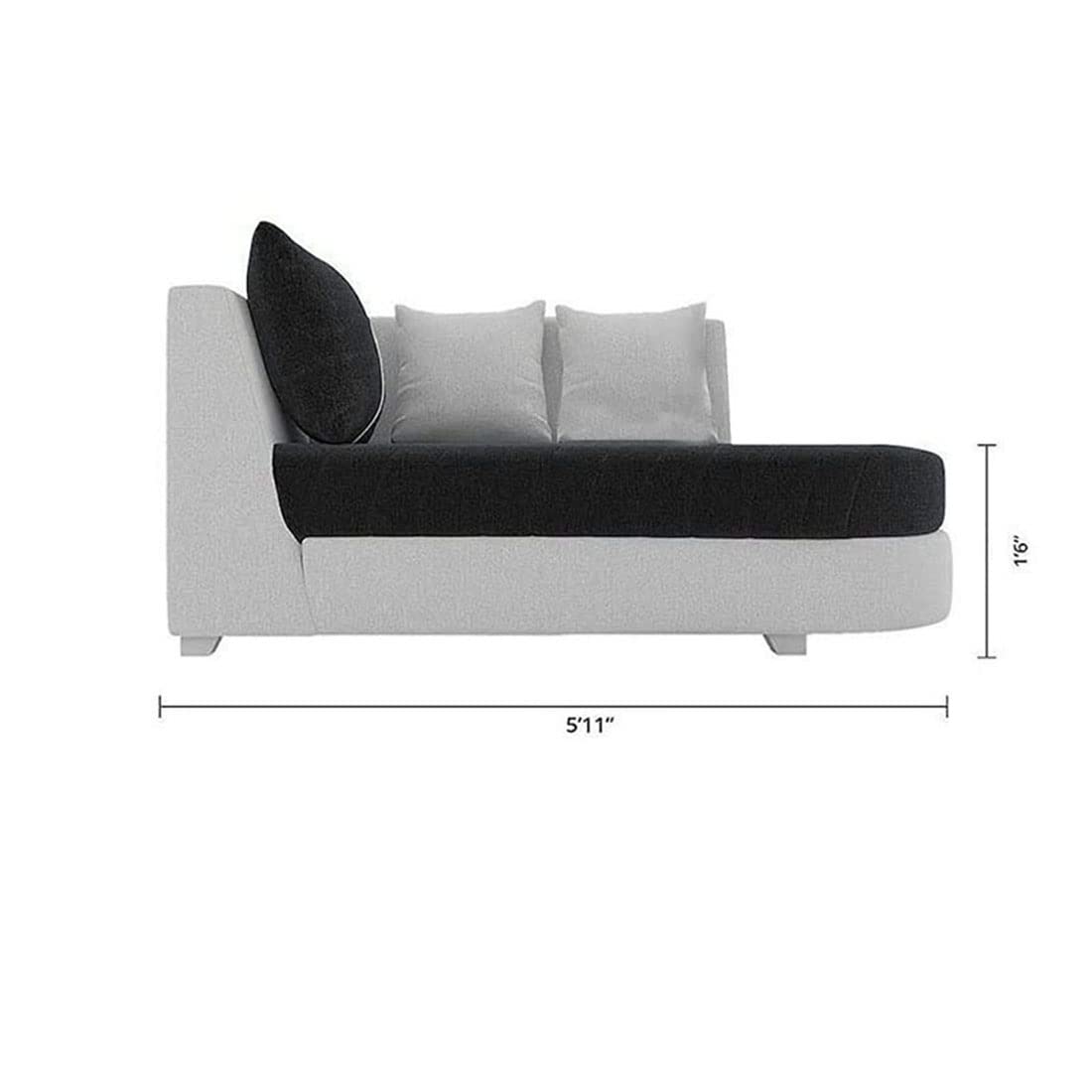 Torque India Christie 6 Seater L Shape Corner Sofa for Living Room | 6 Seater L Shape Sofa - Torque India