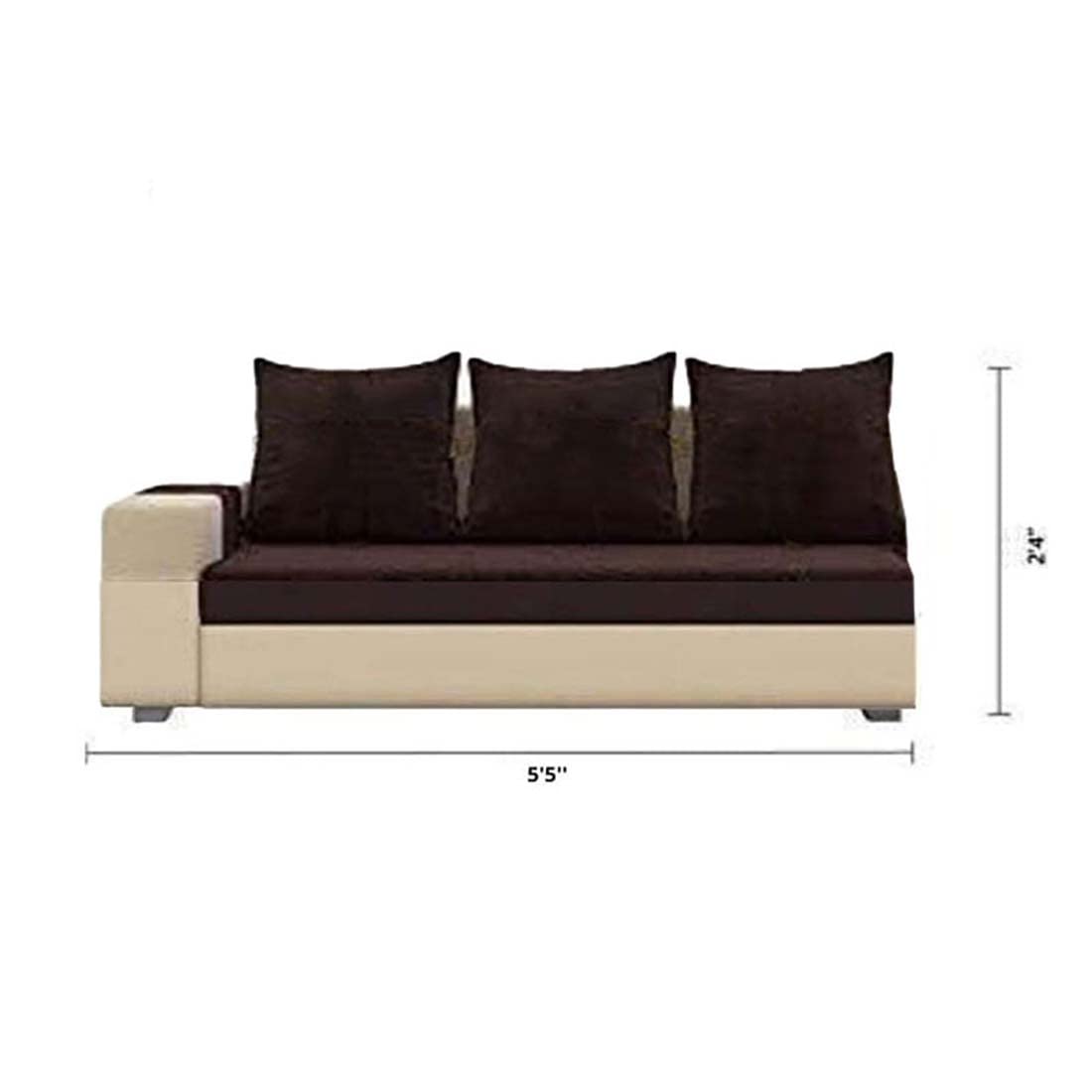 Torque India Christie L Shape 8 Seater Sofa Set with Centre Table and 2 Puffy | L Shape 8 Seater Sofa Set - Torque India