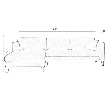 Torque India Hawk 4 Seater L Shape Sofa For Living Room - Torque India