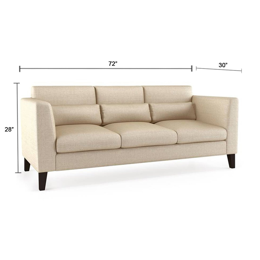 Torque India Hawk 6 Seater L Shape Sofa For Living Room - 3+2+1 - Torque India