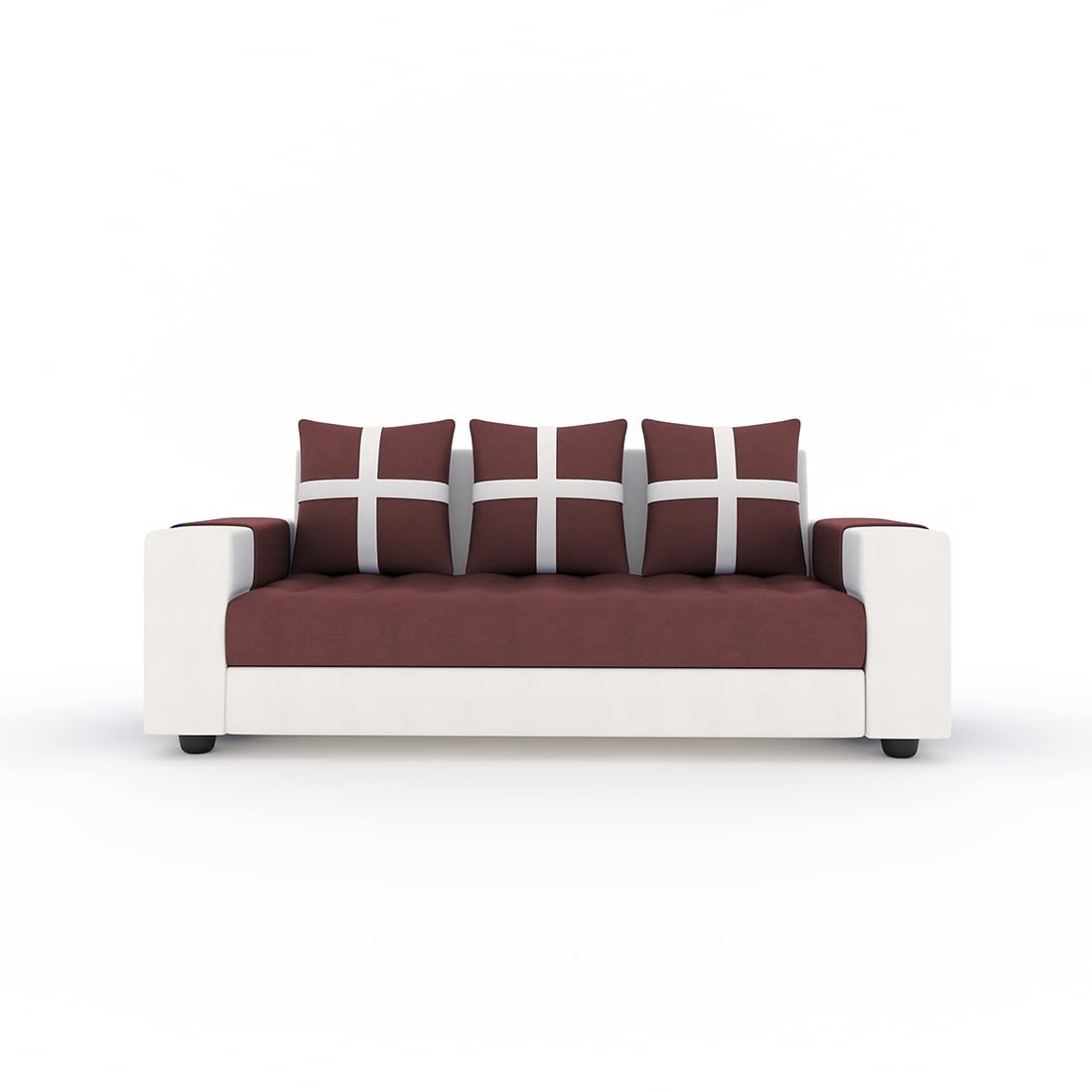 Torque India Jamestown 3 Seater Fabric Sofa for Living Room - TorqueIndia