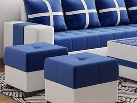 Torque India Jamestown Square Shape Ottoman Pouffes - TorqueIndia