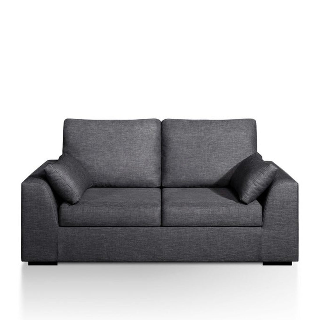 Torque India Kane 2 Seater Fabric Sofa for Living Room (Dark Grey) - TorqueIndia