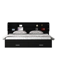 Torque India Lucy King Size Bed With Storage For Bedroom (Brown) - Torque India