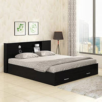 Torque India Lucy King Size Bed With Storage For Bedroom (Brown) - Torque India