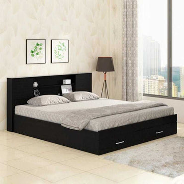 Torque India Lucy King Size Bed With Storage For Bedroom (Brown) - TorqueIndia