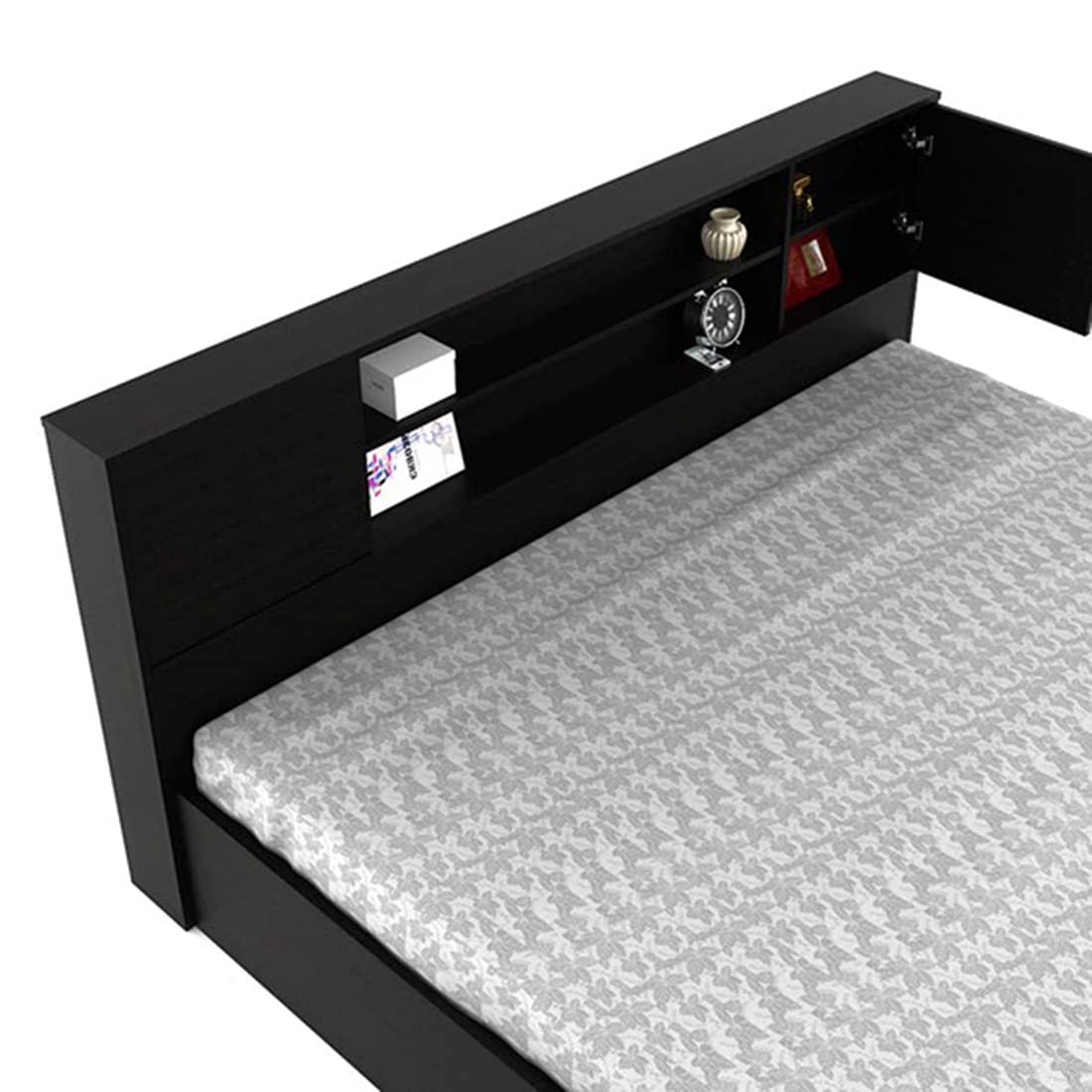 Torque India Lucy King Size Bed With Storage For Bedroom (Brown) - Torque India