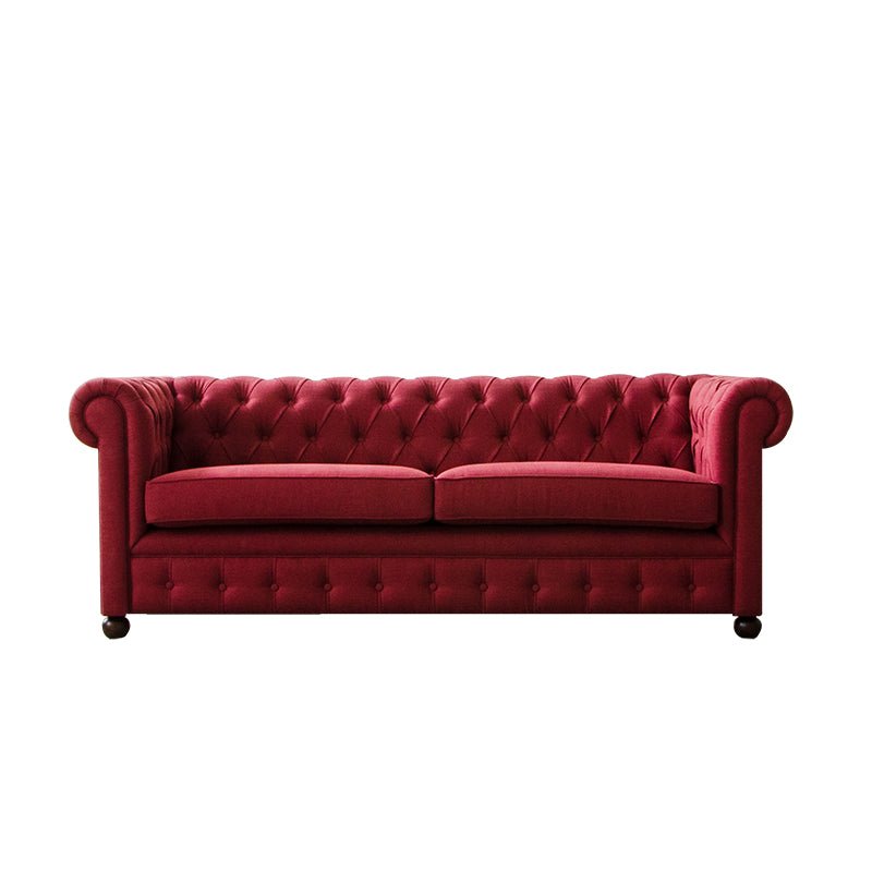Torque India Marcus solid Wood 3 Seater Fabric Chesterfield Sofa for Living Room - TorqueIndia