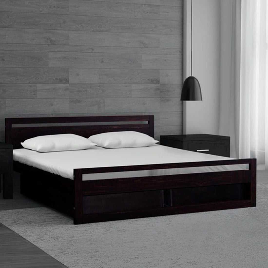 Torque India Mathew Queen Size Bed With Drawer Storage For Bedroom - Torque India