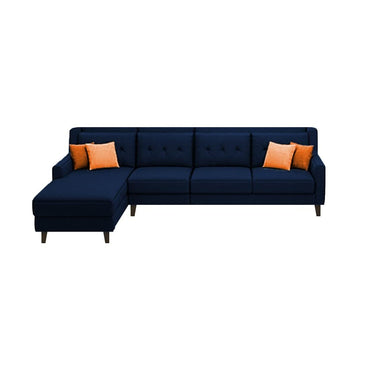 Torque India Milner L Shape 6 Seater Fabric Sofa with Ottoman For Living Room - Torque India