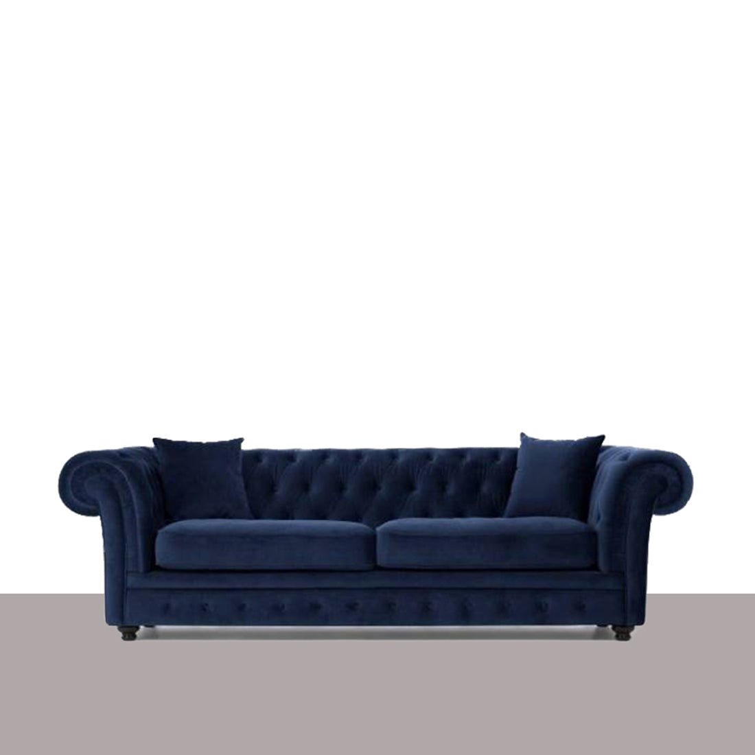Torque India Morgan solid Wood 3 Seater Fabric Chesterfield Sofa for Living Room - Torque India