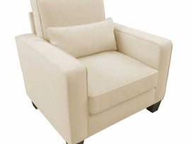 Torque India Moscow 1 Seater Fabric Sofa For Living Room - Torque India