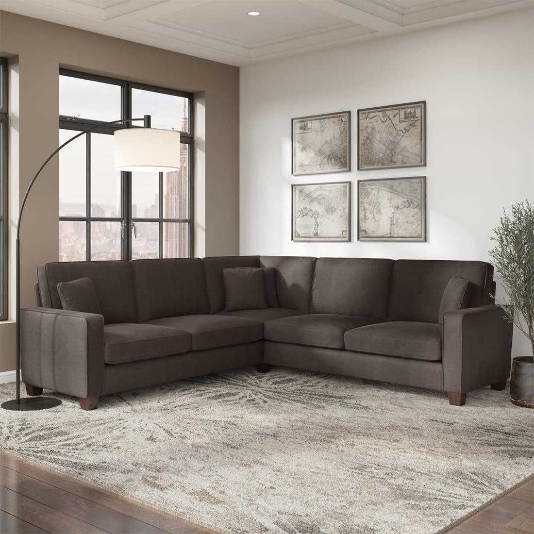Moscow 5 Seater Corner L Shape Fabric Sofa For Living Room – Torque India