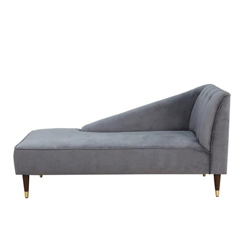 Torque India Parker Chaise Longue Sofa Couch Sofa Armchair Chaise Relax Lounger - Grey - TorqueIndia