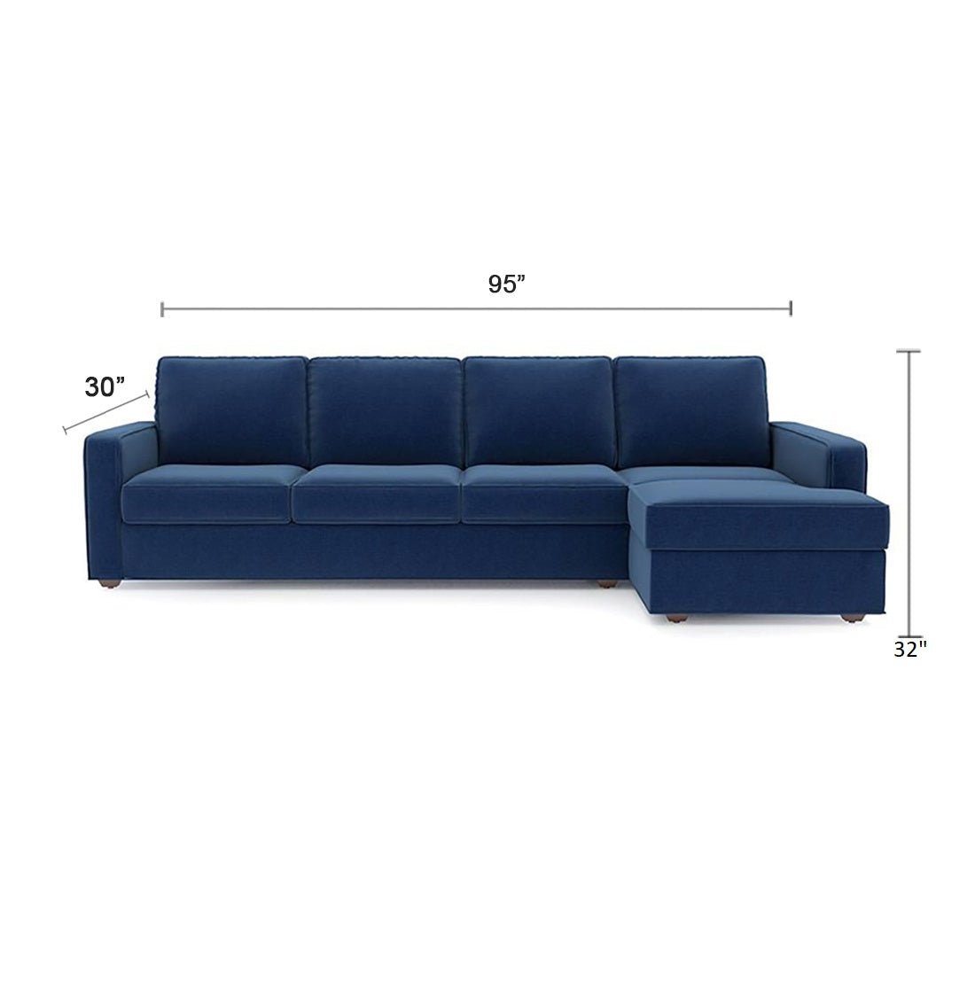 Torque India Rooster 3 Seater Sofa With Ottoman For Living Room - Torque India