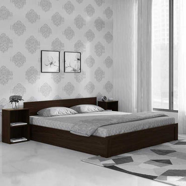 Torque India Rosa King Size Bed With Box Storage For Bedroom (Brown) - TorqueIndia