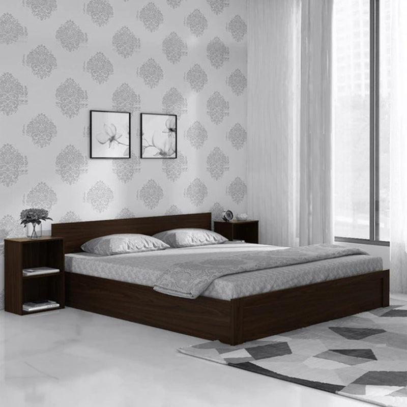 Torque India Rosa King Size Bed With Box Storage For Bedroom (Brown) - TorqueIndia