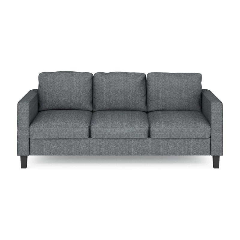 Torque India Roselle 3 Seater Fabric Sofa For Living Room - Grey - TorqueIndia