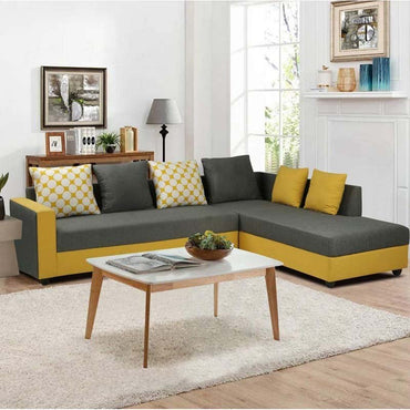 Torque India Santina 6 Seater L-Shape Sofa Set for Living Room - TorqueIndia