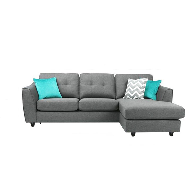 Torque India Silvia 4 Seater Fabric L Shape Sofa For Living Room - TorqueIndia
