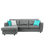 Torque India Silvia 4 Seater Fabric L Shape Sofa For Living Room - TorqueIndia